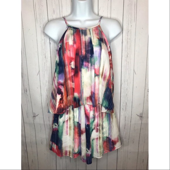 Karlie Pants - Karlie Size Small Watercolor Sleeveless Romper